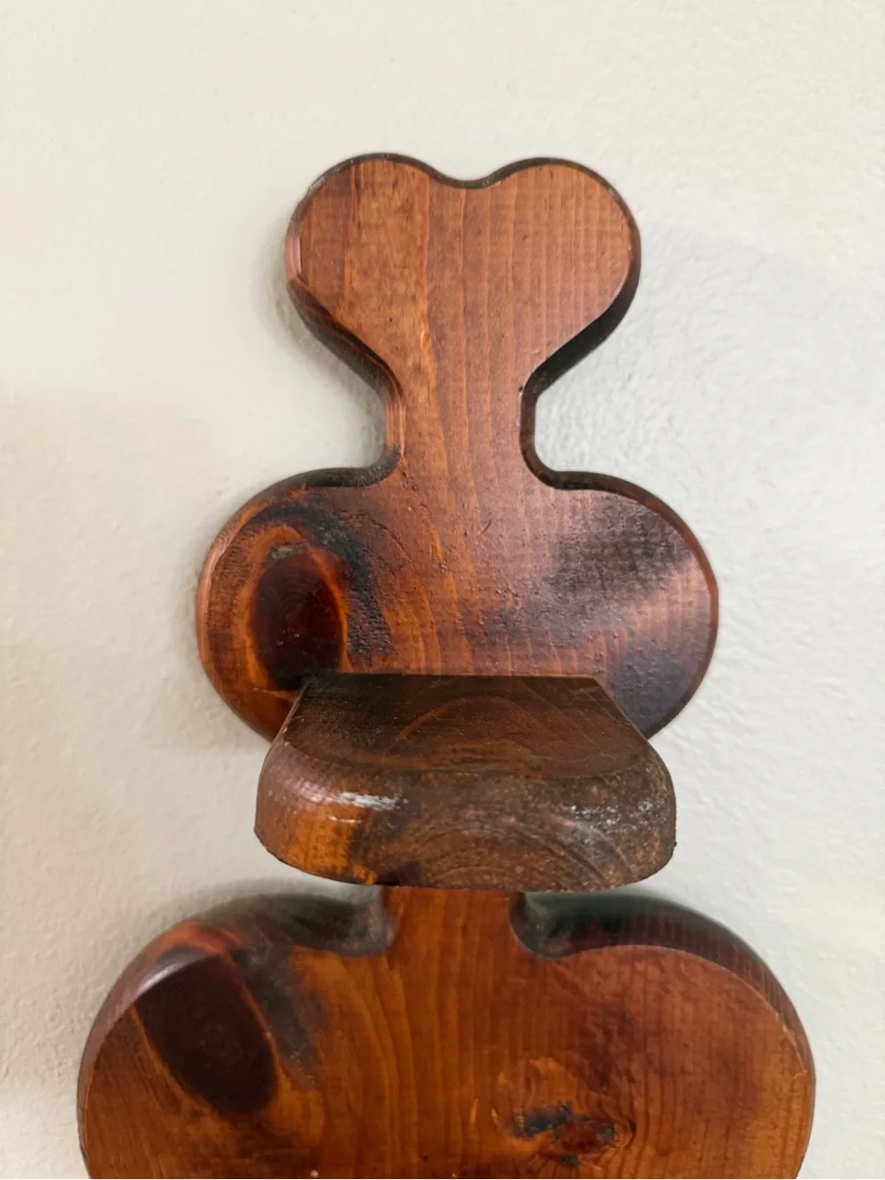 Vintage Wooden Heart Wall Shelf